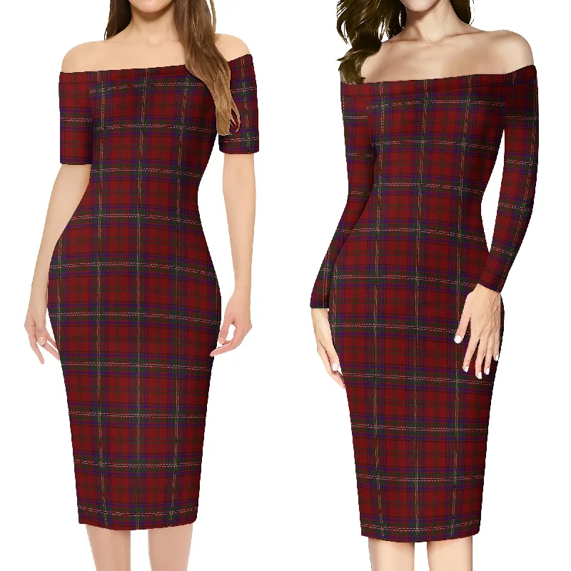 McClure Tartan Off Shoulder Lady Dress Date night unclassified dresses