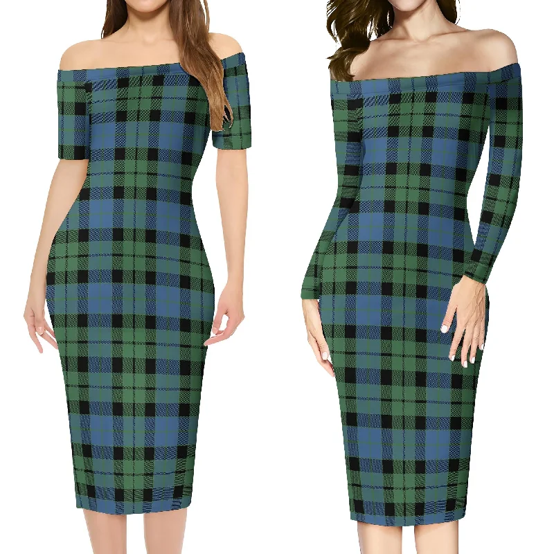 McCoy Ancient Tartan Off Shoulder Lady Dress Chic unclassified dresses