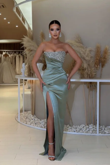 Modern Modest Sleeveless Column Prom Dress Beadings Everyday wear unclassified dresses