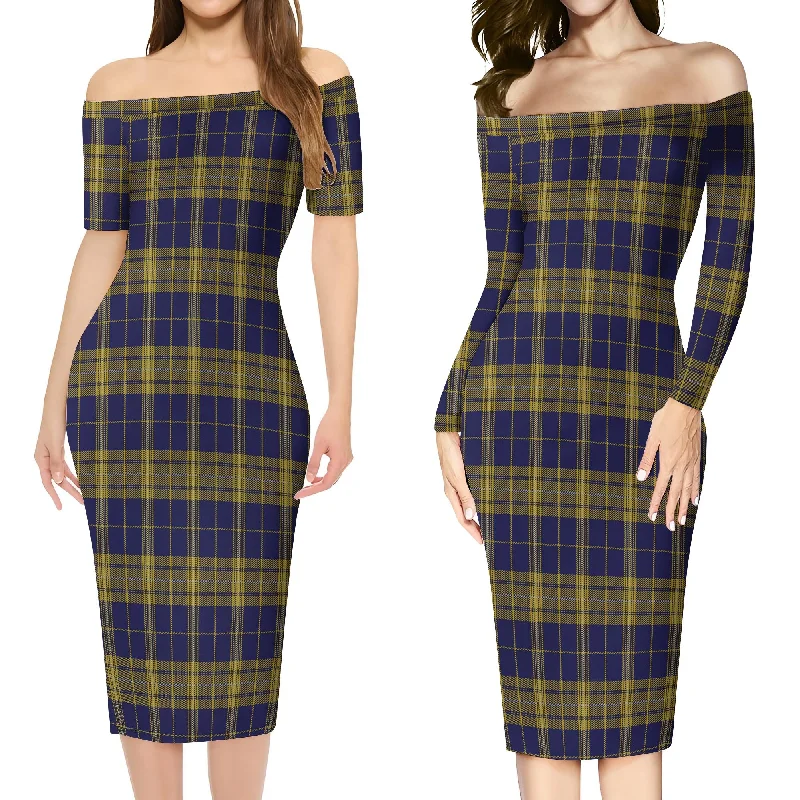 Morris of Wales Tartan Off Shoulder Lady Dress Plus size unclassified dresses