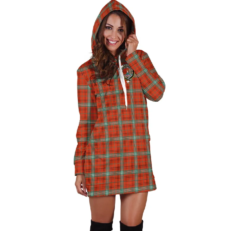 Morrison Red Ancient Tartan Hoodie Dress with Family Crest Affordable unclassified dresses