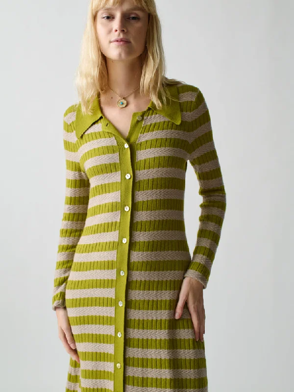 Morrissey Textured Stripe Dress Chiffon unclassified dresses