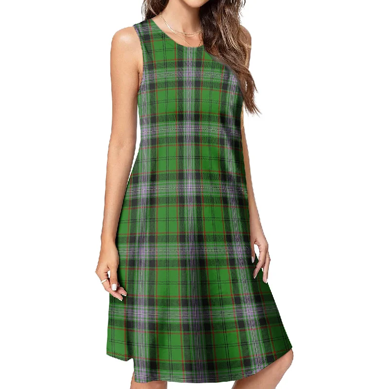 Moss Tartan Womens Casual Dresses Wedding guest unclassified dresses