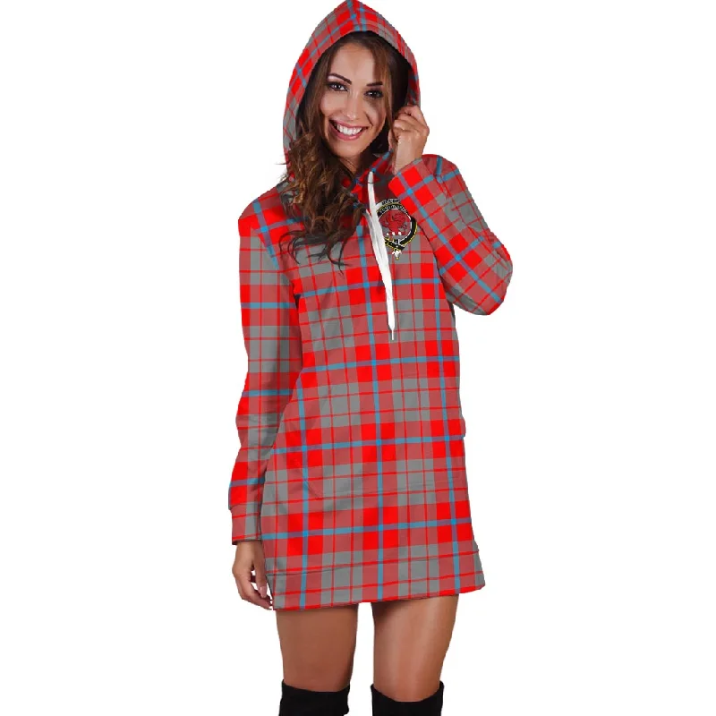 Moubray Tartan Hoodie Dress with Family Crest Budget-friendly unclassified dresses