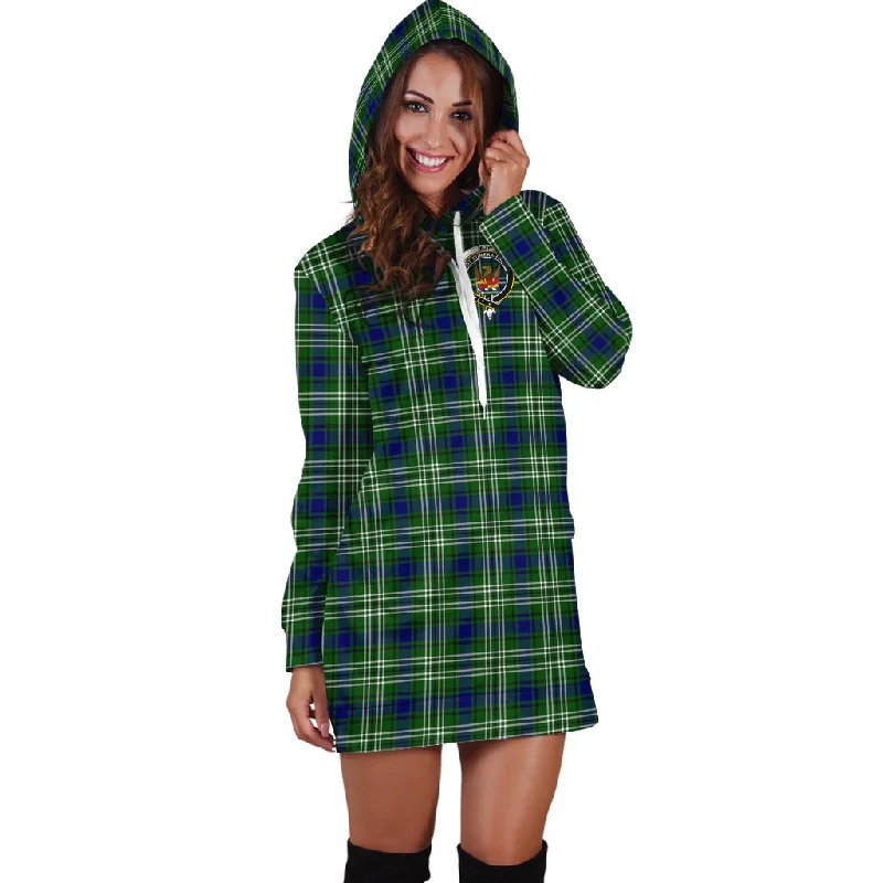 Mow Tartan Hoodie Dress with Family Crest Wrap unclassified dresses