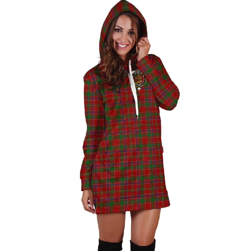 Munro (Monroe) Tartan Hoodie Dress with Family Crest Flowy unclassified dresses