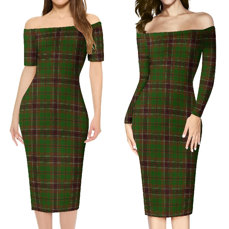 Murphy Tartan Off Shoulder Lady Dress Festival unclassified dresses