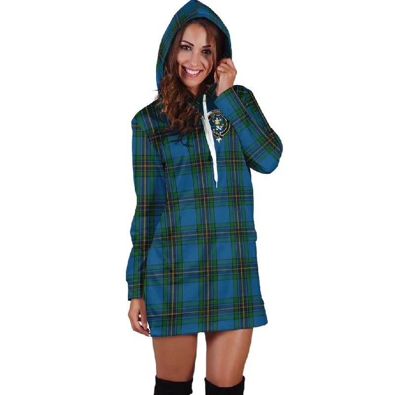 Murray of Elibank Tartan Hoodie Dress with Family Crest Soft fabric unclassified dresses