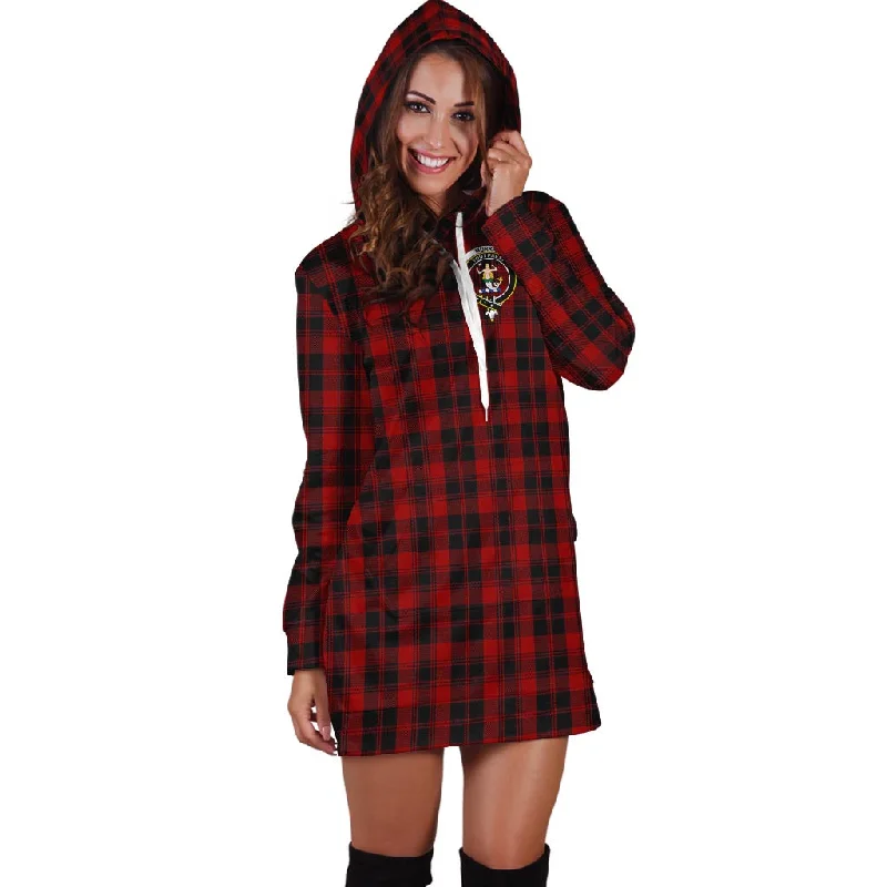 Murray of Ochtertyre Tartan Hoodie Dress with Family Crest Ruffled unclassified dresses