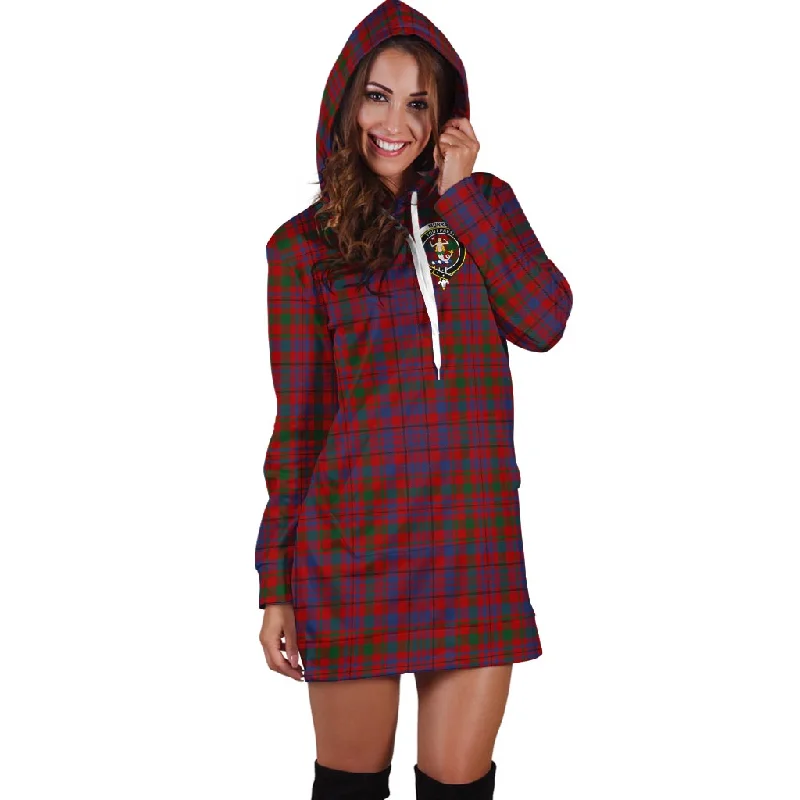 Murray of Tullibardine Tartan Hoodie Dress with Family Crest Monochrome unclassified dresses