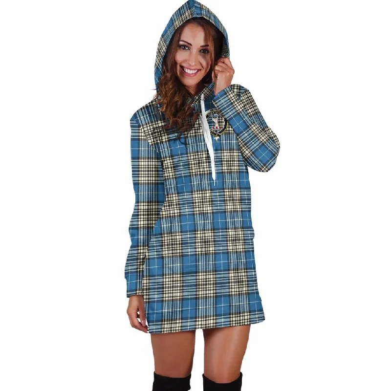 Napier Ancient Tartan Hoodie Dress with Family Crest Bodycon unclassified dresses