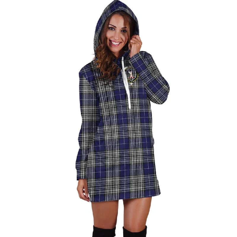 Napier Tartan Hoodie Dress with Family Crest Tiered unclassified dresses