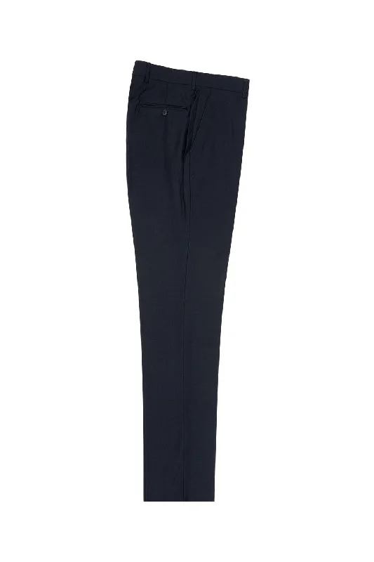 Navy Flat Front Slim Fit Wool Dress Pant Discounted unclassified dresses