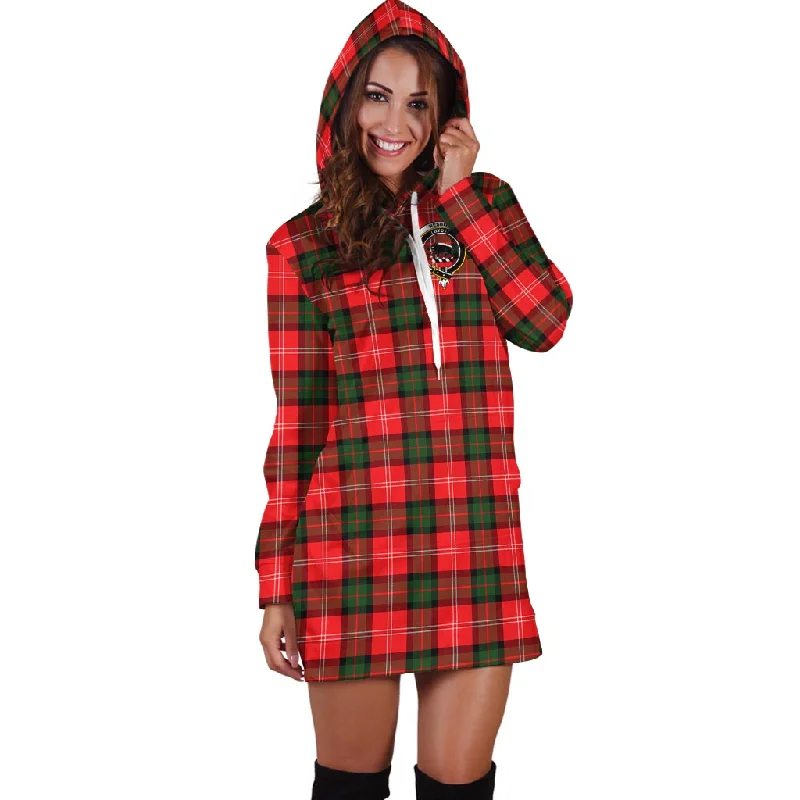 Nesbitt (Nisbet) Tartan Hoodie Dress with Family Crest Breathable unclassified dresses