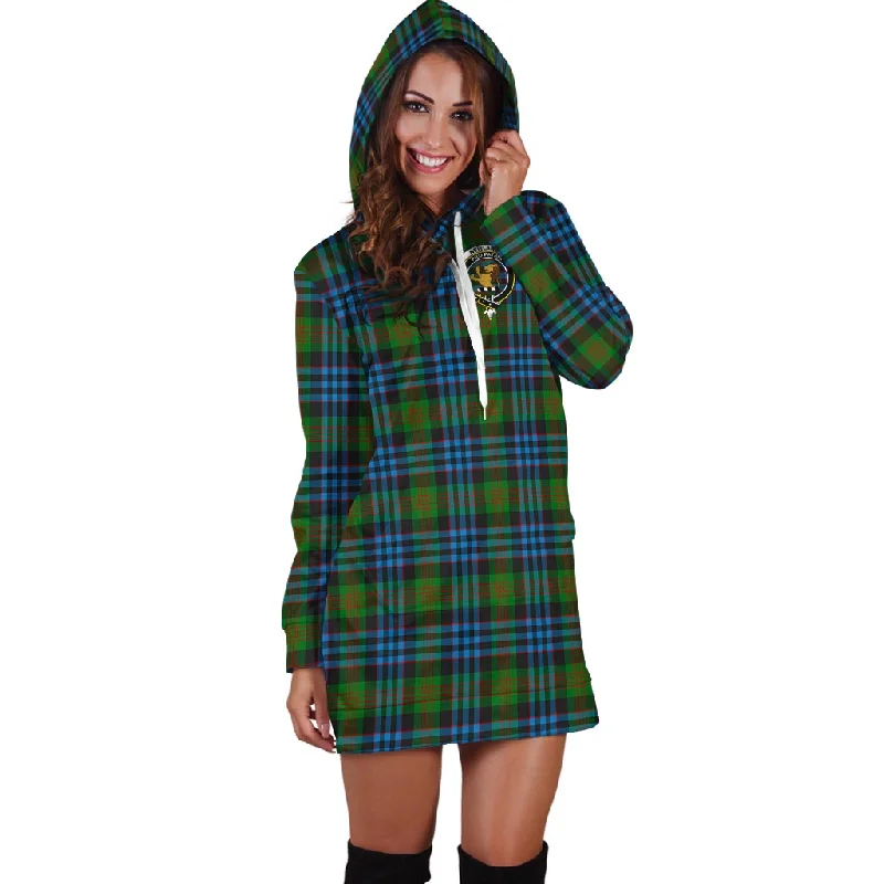 Newlands Tartan Hoodie Dress with Family Crest Long sleeve unclassified dresses