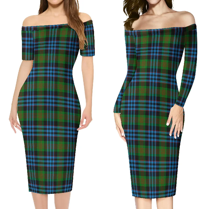 Newlands Tartan Off Shoulder Lady Dress Corset unclassified dresses