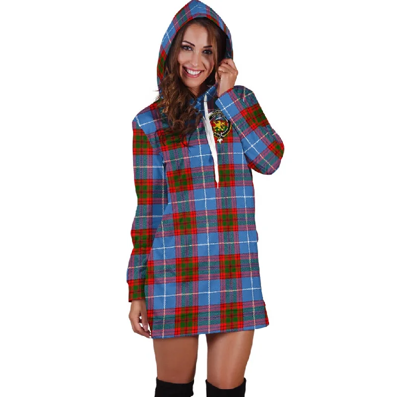 Newton Tartan Hoodie Dress with Family Crest Metallic unclassified dresses