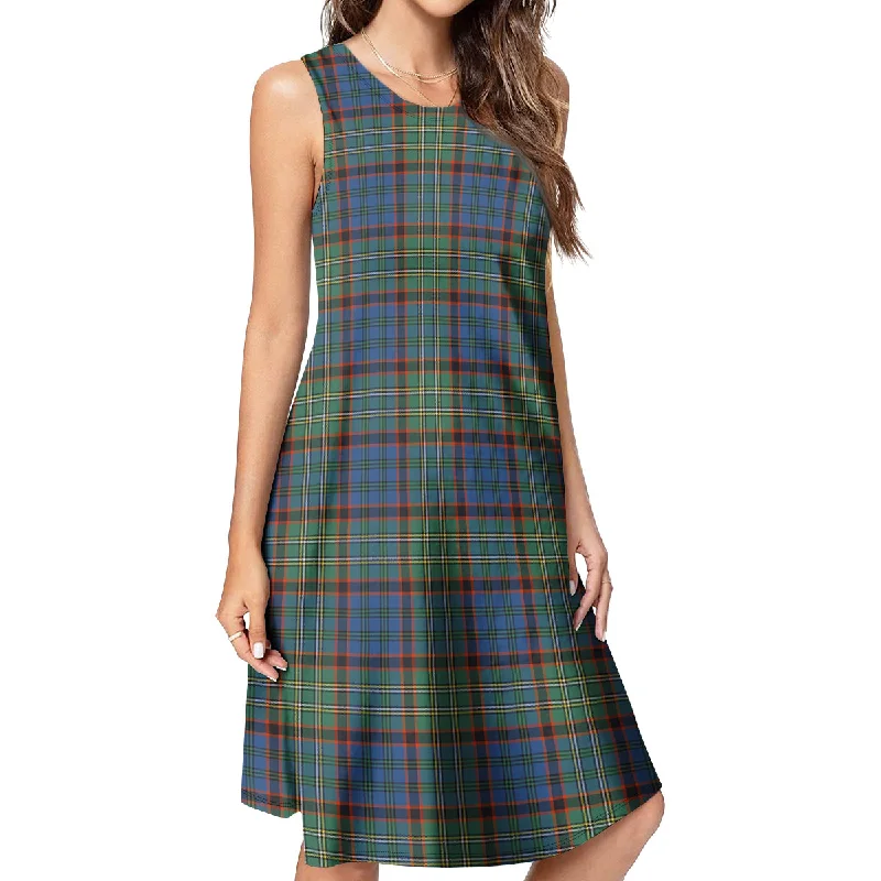 Nicolson Hunting Ancient Tartan Womens Casual Dresses Monochrome unclassified dresses