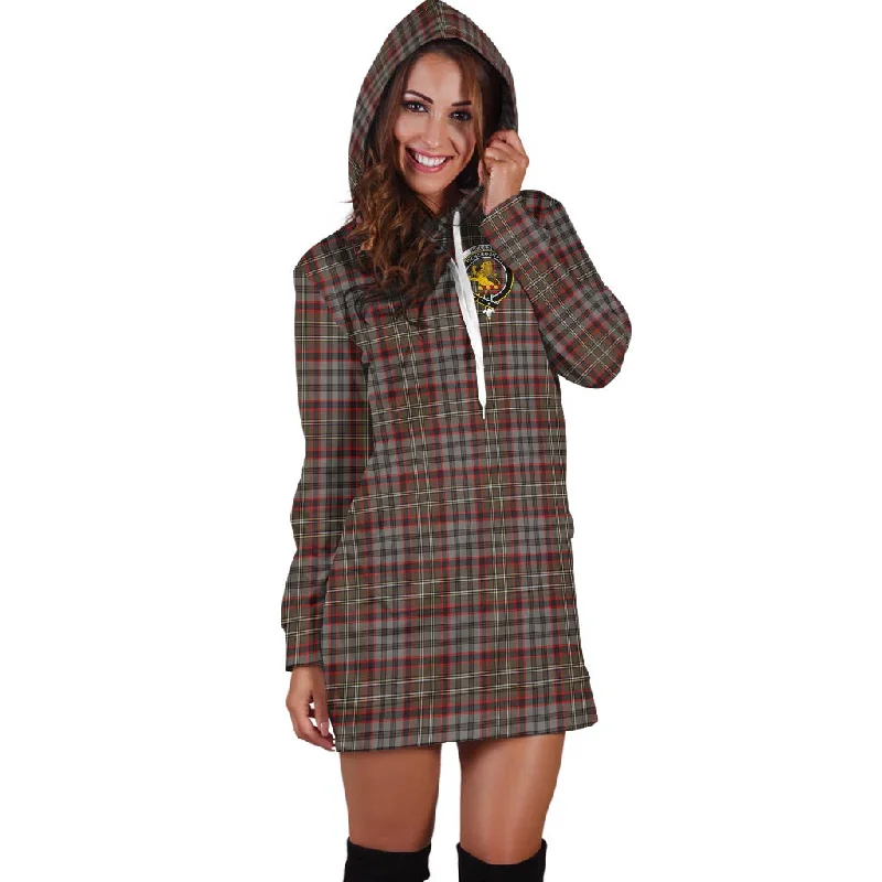 Nicolson Hunting Weathered Tartan Hoodie Dress with Family Crest Spring unclassified dresses