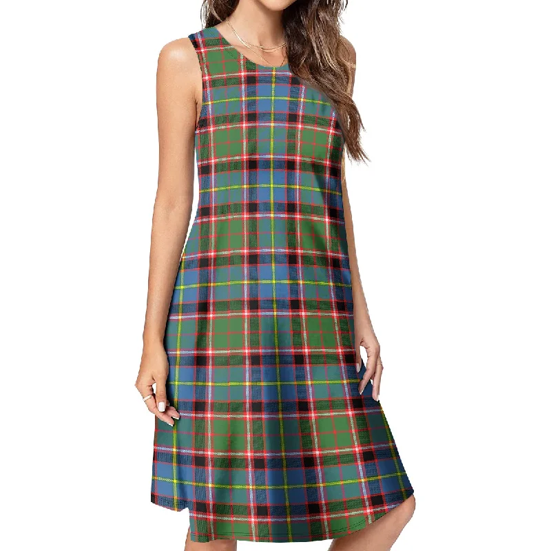 Norvel Tartan Womens Casual Dresses Backless unclassified dresses