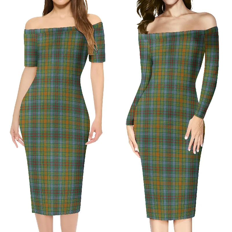 O'Brien Tartan Off Shoulder Lady Dress Club unclassified dresses