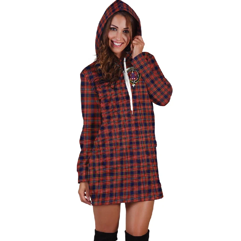 Ogilvie (Ogilvy) Tartan Hoodie Dress with Family Crest Budget-friendly unclassified dresses