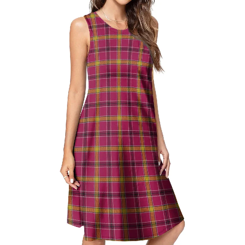 O'Meehan Tartan Womens Casual Dresses Neutral tone unclassified dresses