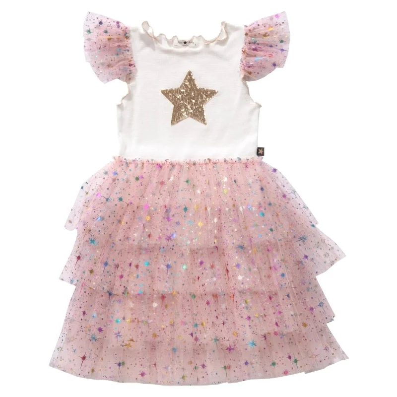 LEAH LAYERED METALLIC STARS TUTU DRESS Cotton unclassified dresses