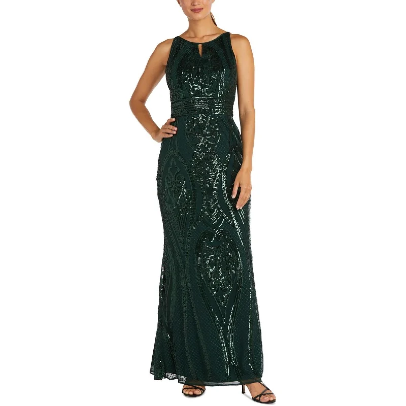 R&M Richards Womens Mesh Embellished Evening Dress Date night unclassified dresses