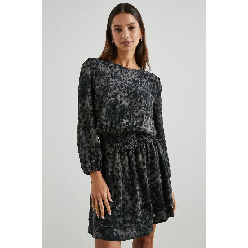 Rails Inez Dress in Charcoal Tortoise Chiffon unclassified dresses