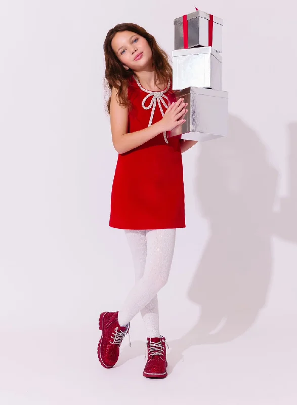 Red Velvet Bow Princess Dress Anniversary unclassified dresses