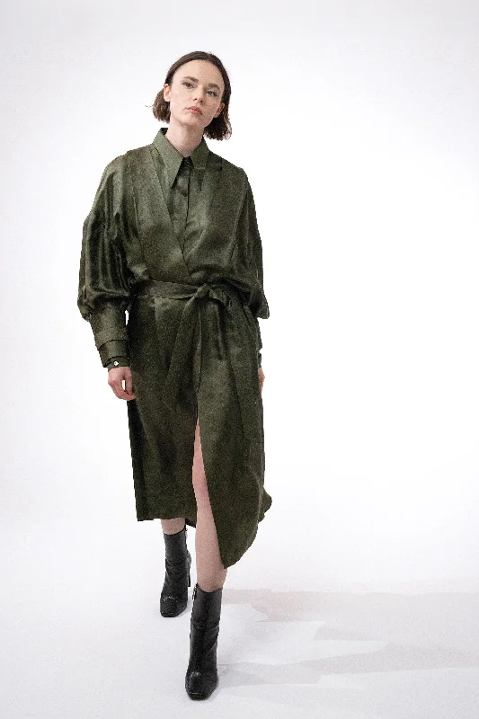 RIVIERA khaki - silk kimono dress Vacation unclassified dresses