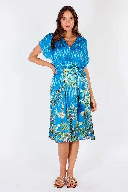 Rubyyaya Palm Springs Dress Blue Chiffon unclassified dresses