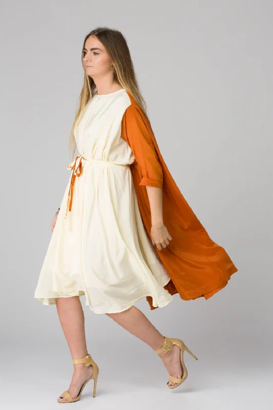 Shunka - Rust/Ivory Crepe Vintage unclassified dresses