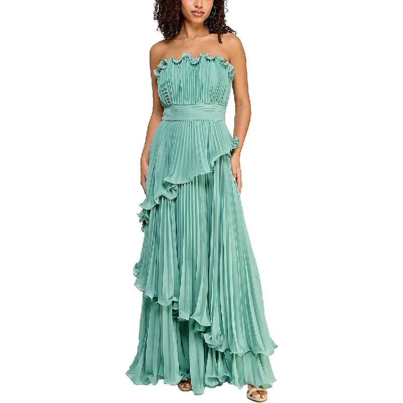 Speechless Womens Juniors Pleated Strapless Evening Dress Festival unclassified dresses