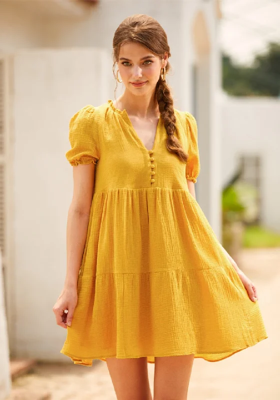 Sunshine Serenade Babydoll Dress Lightweight unclassified dresses