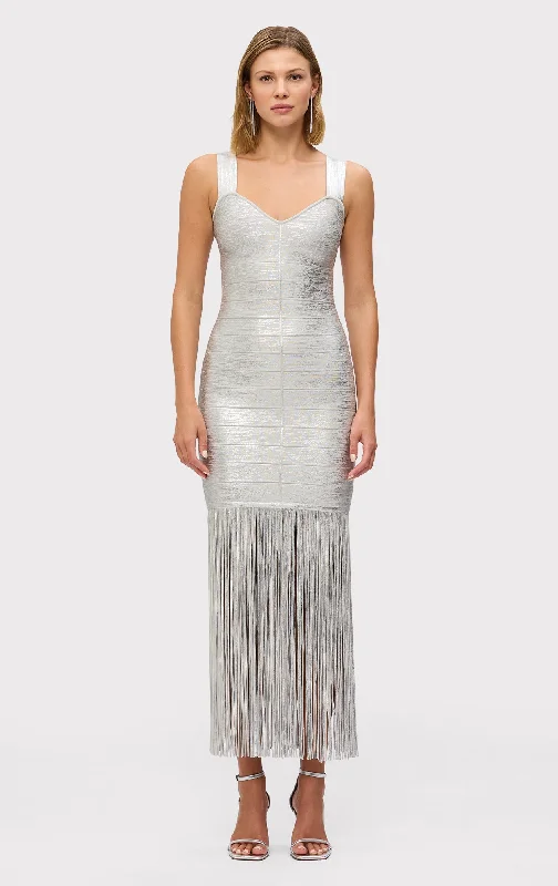 THE METALLIC ALBA GOWN Beaded unclassified dresses