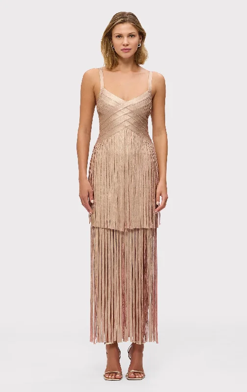 THE METALLIC VIVIENNE GOWN Long unclassified dresses