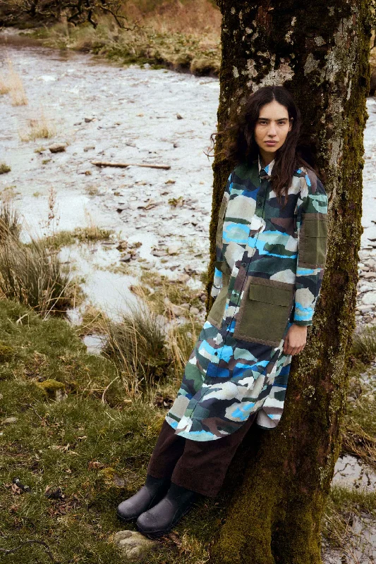 THE NAVIGATOR DRESS / TORN PAPER CAMO Knitted unclassified dresses