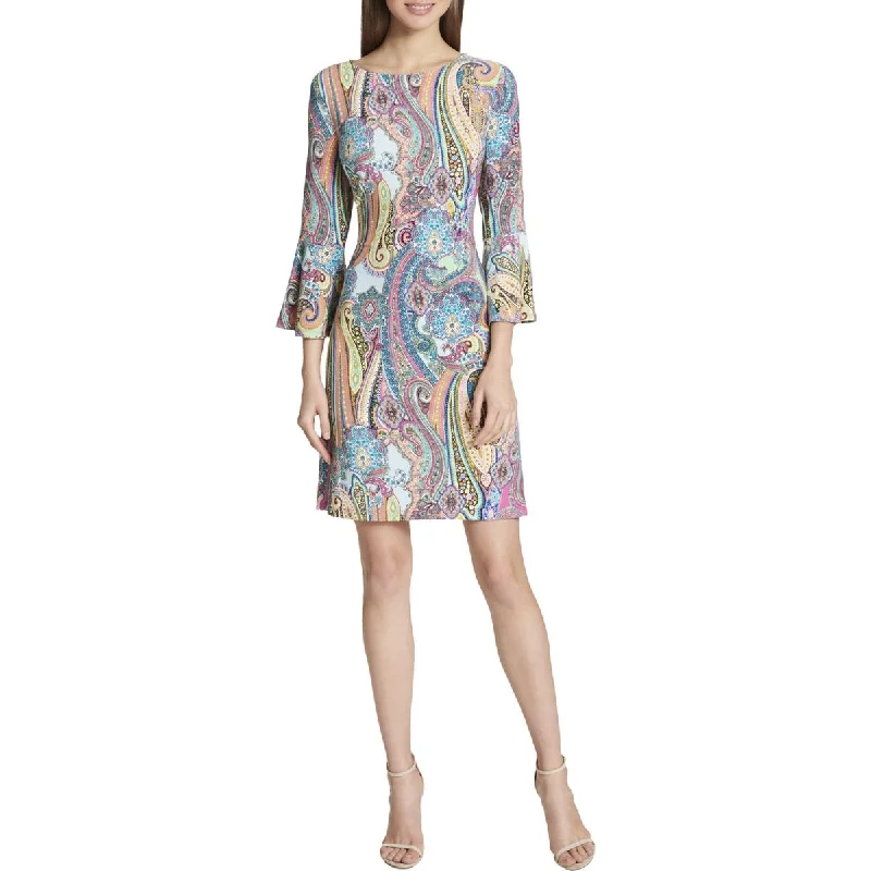 Tommy Hilfiger Womens Paisley Bell Sleeves Wear to Work Dress Silk unclassified dresses