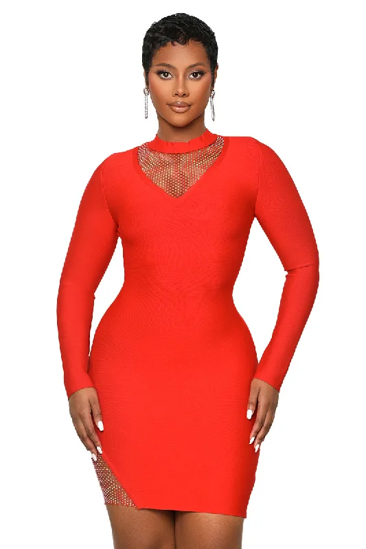 True Desire Embellished Bandage Dress (Red)- FINAL SALE Graduation unclassified dresses