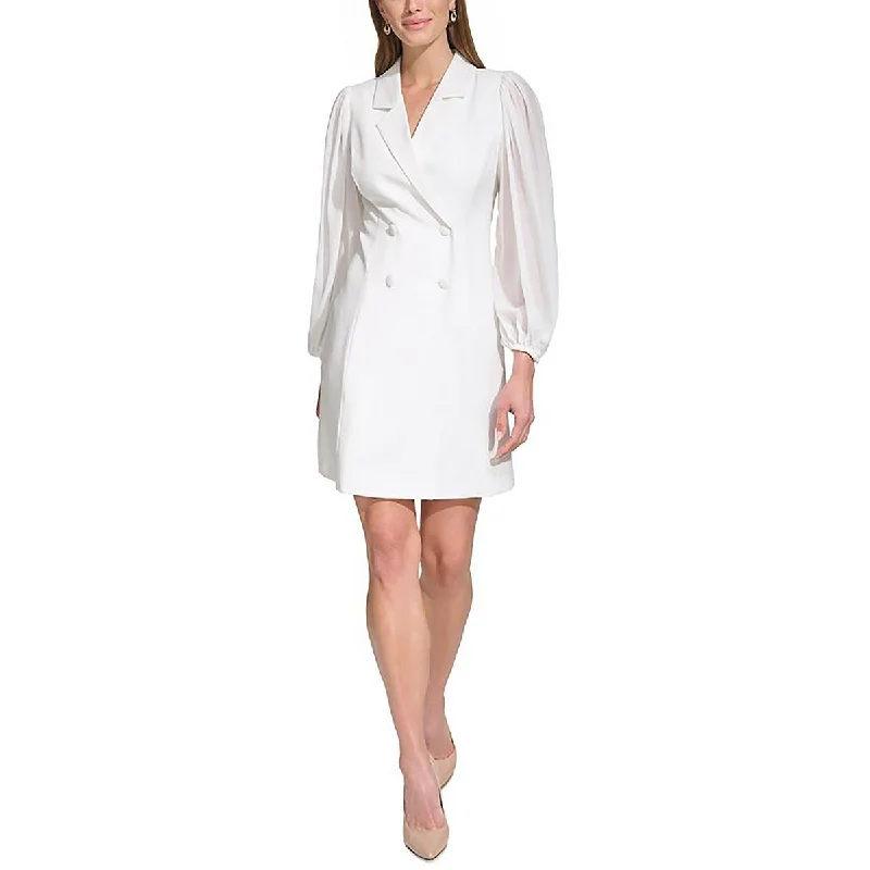 Vince Camuto Womens Crepe Chiffon Sleeve Sheath Dress Everyday wear unclassified dresses