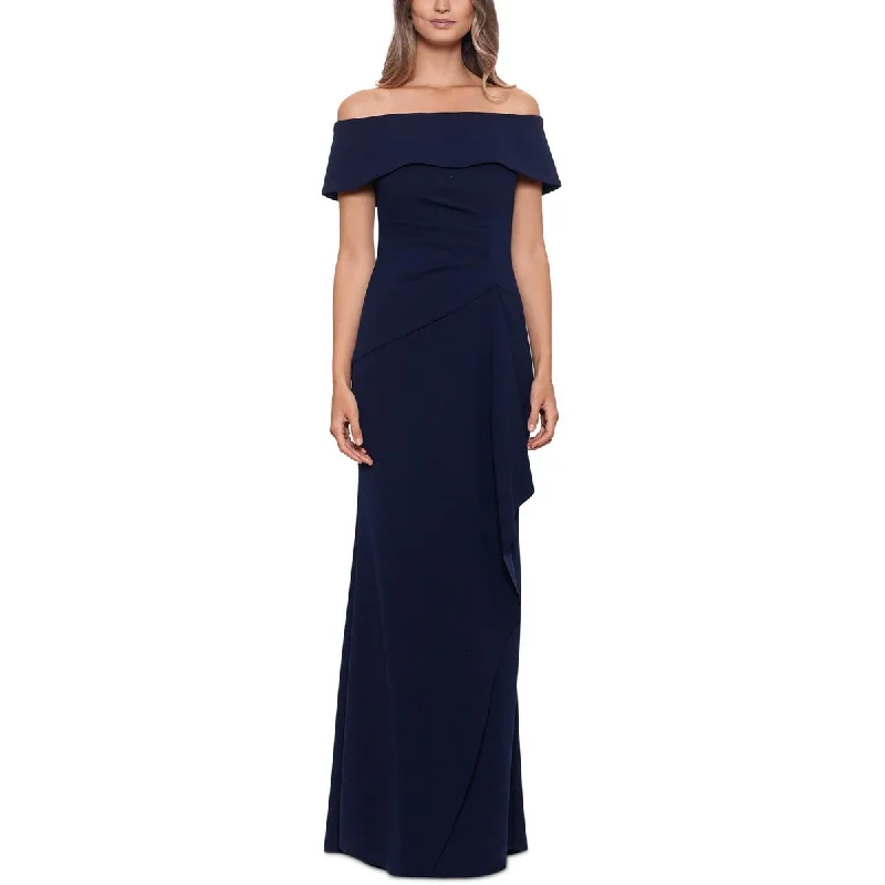 Xscape Womens Crepe Ruched Evening Dress Printed unclassified dresses