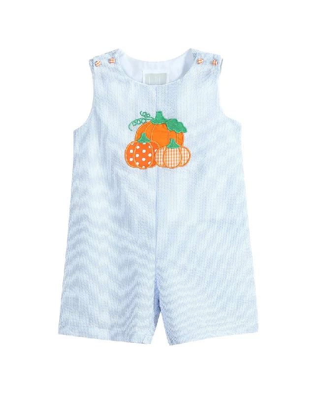 Lil Cactus Seersucker Pumpkin Shortall Basic Mini Skirt