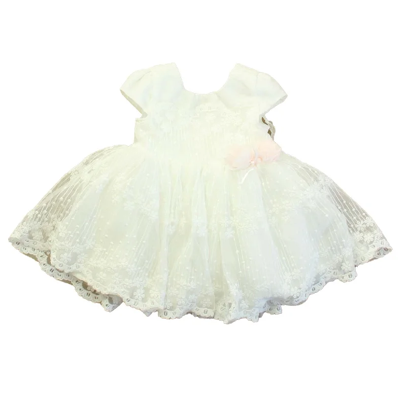 Miniclasix Girls White Special Occasion Dress Stretch Mini Skirt