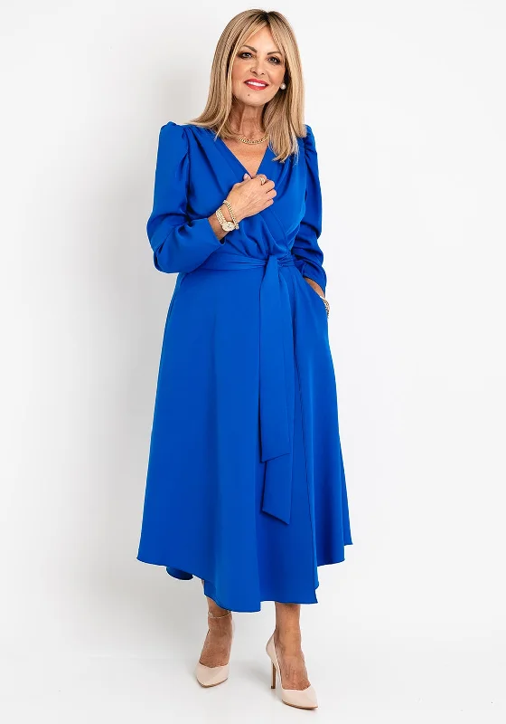 Coco Dolls Emo Wrap Maxi Dress, Royal Blue Elegant Maxi Skirt