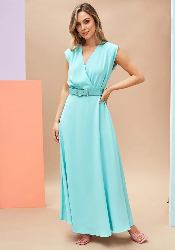 Kate Cooper Sleeveless Maxi Dress, Aqua Formal Maxi Outfit