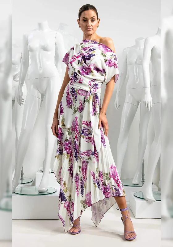 Kevan Jon Wisteria Floral Maxi Dress, Multi Slim-fit Maxi Skirt