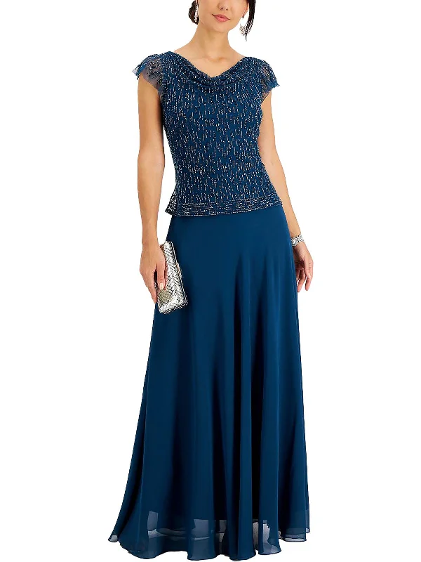 Womens Beaded Maxi Evening Dress Trendy Maxi Skirt