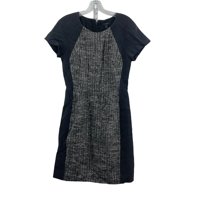 J.Crew Gray Wool Tweed Women's Sheath Midi Dress - Size 4 Preowned Soft Denim Midi